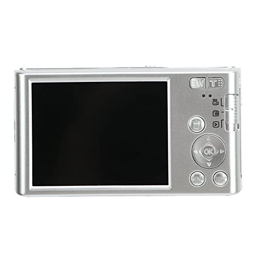 Jopwkuin HD Camera, Plastic Housing Built in Fill Light Shock Proof 16X Digital Zoom Camera 44MP for Recording(Silver)