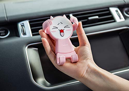 Cute Girly Cartoons Car Phone Holder Mount Air Vent Phone Holder for Car,Compatible Dashboard Windshield Car Phone Holder,Car Accessories for Women and Girls (Rose Pink)