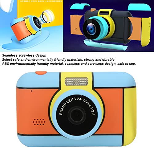 Shanrya Mini Children Camera, High Definition Safe 32G Memory Card ABS + Silicone 610mAh Battery Kids Digital Video Camera for Outdoor Game for Gift