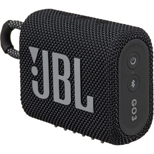 Boomph On-The-Go Kit: JBL Go 3 Portable Bluetooth Wireless Speaker, IP67 Waterproof and Dustproof Built-in Battery - Black