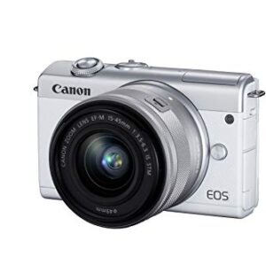 Canon EOS M200 Compact Mirrorless Digital Vlogging Camera with EF-M 15-45mm Lens, Vertical 4K Video Support, 3.0-inch Touch Panel LCD, Built-in Wi-Fi, and Bluetooth Technology, White