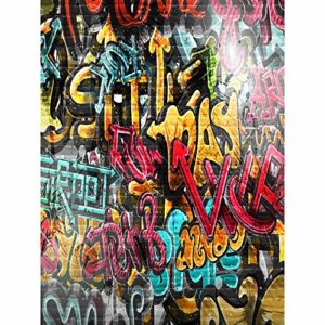 5×6.5ft graffiti backdrop 90s hip hop letters photo colorful brick wall mural art decoration letterings photography background studio props kp-129