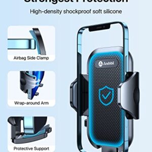 andobil Car Phone Holder Mount, [Ultra Stable, Big Phones & Thick Case Friendly] Adjustable Long Arm Cell Phone Holder for Car Dashboard Windshield Vent Fit for iPhone 14 Pro Max Samsung S23 Ultra etc