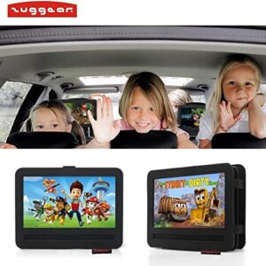 ZugGear Car Headrest Mount Holder Strap for Swivel and Flip Style Portable DVD Player - 9 Inch to 9.5 Inch Screen