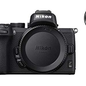 Nikon Z50 + FTZ Mirrorless Camera Kit (209-point Hybrid AF, High Speed Image Processing, 4K UHD Movies, High Resolution LCD Monitor) VOA050K003