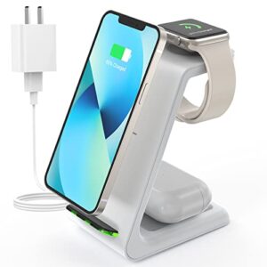 wireless charging station for apple, 3 in 1 charging stand for iphone 14/13/12/11/x/8/se series, iwatch 7/6/se/5/4/3/2, airpods 3/pro/2