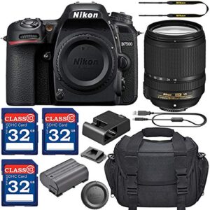 nikon d7500 dslr camera & af-s 18-140mm vr lens with 3 memory card bundle