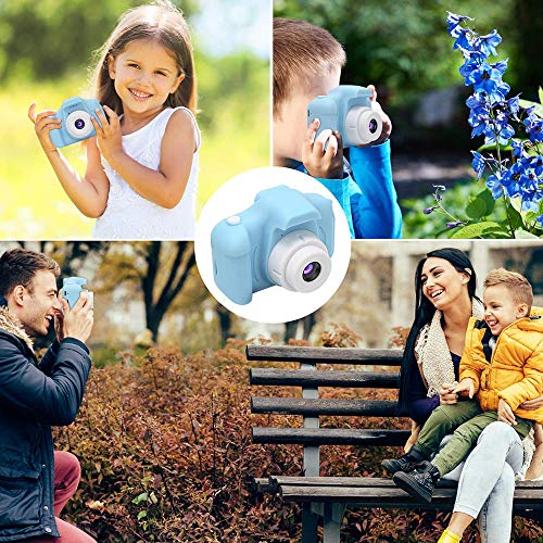 Alician Children Camera, Digital Kids Camera Selfie Camera, Mini SD Video Smart Shooting Digital Camera with 8GB Memory Card for Girls Boys Green