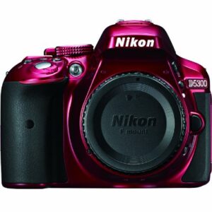 Nikon D5300 24.2 MP CMOS Digital SLR Camera with Built-in Wi-Fi and GPS Body Only (Red)