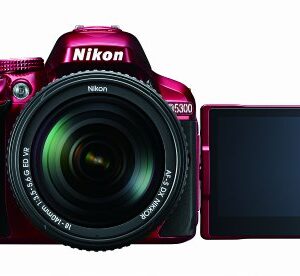 Nikon D5300 24.2 MP CMOS Digital SLR Camera with Built-in Wi-Fi and GPS Body Only (Red)