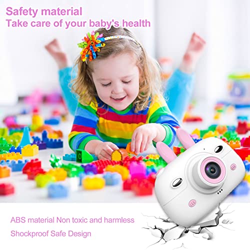 FeiLok Kids Camera for 3-9 Year Old Boys Gilrs, Best Birthday Gifts and Christmas Toys with 2.4" IPS Eye Care Screen 1080p Video Children Digital Camera Capture The Special Moment, 32GB SD Card