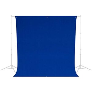 westcott wrinkle-resistant 9′ x 10′ (2.75 x 3.05m) backdrop for photoshoots, group portraits, & photo booth. portable and travel friendly (chroma key blue)