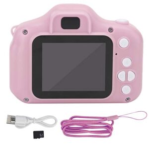 kid’s camera, mini camera toys camera photo video with memory card gift for girl boy(pink 32gb)