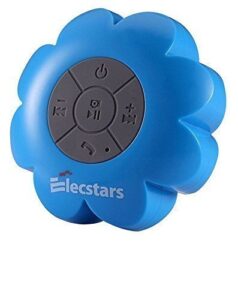 elecstars shower speaker, water resistant bluetooth waterproof speaker with wireless handsfree portable speakerphone, strong suction cup – best gift for women teens kids children girls boys (blue)