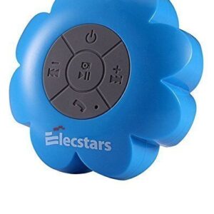 Elecstars Shower Speaker, Water Resistant Bluetooth Waterproof Speaker with Wireless Handsfree Portable Speakerphone, Strong Suction Cup - Best Gift for Women Teens Kids Children Girls Boys (Blue)