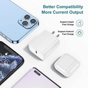 iPhone Fast Charger Block, 3Pack 20W USB C Wall Charging Plug, Type C Apple Charging Power Adapter Cube Brick for iPhone 14/14 Max/13 Pro/13 Pro Max/12 Mini/11 Pro/11/iPad/Samsung Galaxy S22/21/20/S10