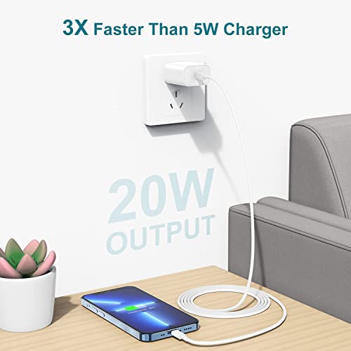 iPhone Fast Charger Block, 3Pack 20W USB C Wall Charging Plug, Type C Apple Charging Power Adapter Cube Brick for iPhone 14/14 Max/13 Pro/13 Pro Max/12 Mini/11 Pro/11/iPad/Samsung Galaxy S22/21/20/S10