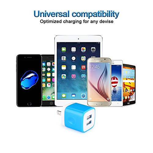 Plug USB Wall Adapter,USB Wall Charger Plug, Fast Charging Block Cube Box,5V/2.1A Universal Power Adapter Brick Base Compatible for iPhone 14/13/12/11/X,Samusng Galaxy S22/S23/S21/S20 Ultra 5G,LG,Moto