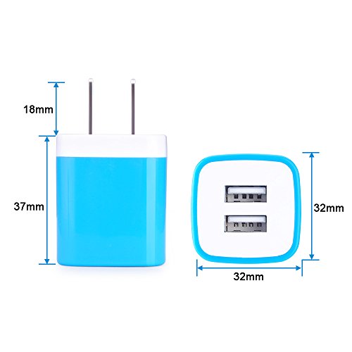 Plug USB Wall Adapter,USB Wall Charger Plug, Fast Charging Block Cube Box,5V/2.1A Universal Power Adapter Brick Base Compatible for iPhone 14/13/12/11/X,Samusng Galaxy S22/S23/S21/S20 Ultra 5G,LG,Moto