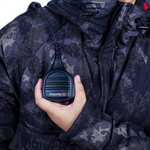 Speaker Mic for Baofeng Walkie Talkie, 2 Pin Shoulder Microphone Compatible with Baofeng Radios BF-F8HP/F9 UV-82/82HP/82C/5R/5R5/5RA/5RE/5X3 and Kenwood BTECH Retevis TYT (Black)