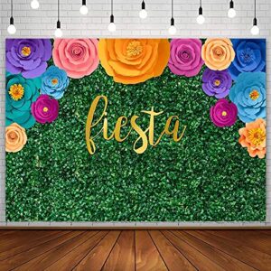 sendy 7x5ft mexican fiesta theme backdrop for photography festival birthday party decorations supplies cinco de mayo carnival colorful floral green grass wall background banner photo props