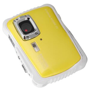 children digital camera, safe abs 2.0 inch screen compact waterproof kids camera for toy for gift(yellow)