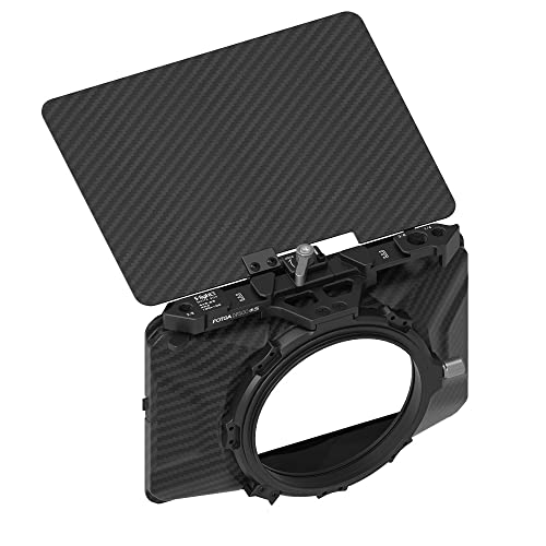 Fotga Mini Lightweight 4x4 4x5.65 Clip-on Lens Matte Box for DSLR Mirrorless Camera A7 A7R A7S II III IV Z6 Z7 II RP R3 R5C GH5 GH6 BMPCC 4K 6K,Compatible 52mm/55mm/58mm/62mm/67mm/72mm/77mm/82mm Lens