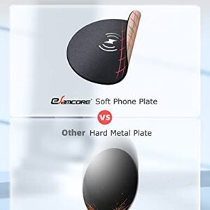 eSamcore Magnetic Phone Mount Metal Plate, Wireless Charging Compatible Phone Magnet Sticker for Magnetic Phone Holder for Car [Round Medium Size] [2.1 inch Diameter] [2-Pack]