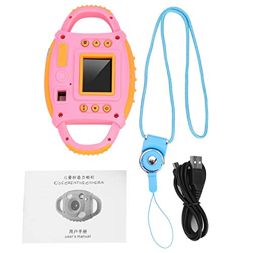 Selfie Mirror Children's Video Camera 600mAh Lithium Battery Children's Selfie Camera 4 Filters Multiple Photo Frame Options Kids Video Camera,for Kids(Pink)