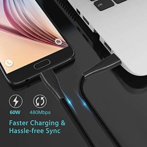 2Pack 10ft Long USB C to USB C Cable Charger Cord for Samsung Galaxy S23/S23 Plus/S23 Ultra/S22/S22+/S21 FE 5G/S20,Note 20 Ultra/10 A53,Google Pixel 6 7 Pro/4A 5G/5 4XL,60W(20V 3A)Fast Charge Charging
