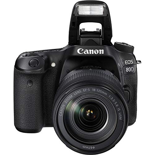 Canon 1263C006 EOS 80D DSLR Camera with 18-135mm Lens (International Model) Standard Bundle