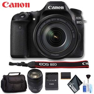 Canon 1263C006 EOS 80D DSLR Camera with 18-135mm Lens (International Model) Standard Bundle