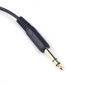 Devinal 6.35 mm (1/4") Stereo Plug Male to Dual 6.35 mm (1/4") Female Cable, Gold Plated Audio Cable Stereo Cord, Y Splitter Adapter, 6 Inch (20cm)