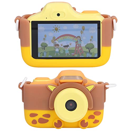 Tnfeeon Kids Camera Toddler Camera Yellow Silicone Children's Mini Big Screen Touch Screen Digital Camera Birthday Gift