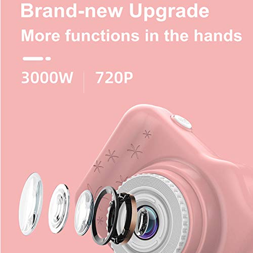 Niaviben Small Digital Camera for Kids Multi-Functions Digital Camera Toy 720p Hd Dual Lens 2.8-inch Screen Camera Gifts for Childrens Pink