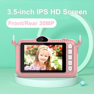 Niaviben Small Digital Camera for Kids Multi-Functions Digital Camera Toy 720p Hd Dual Lens 2.8-inch Screen Camera Gifts for Childrens Pink