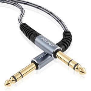 jolgoo 1/4 trs audio cable, 1/4″ 6.35mm trs to 1/4″ 6.35mm trs balanced interconnect cable, 3.3 feet