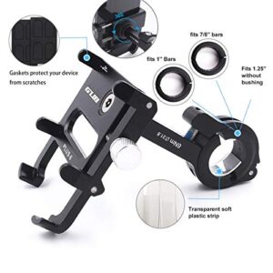 GUB Bicycle & Motorcycle Phone Mount, Aluminum Bike Phone Holder Mount with 360° Rotation for iPhone 11 12 13 14 Pro Max Mini X XR Xs Plus, Samsung S22 S21 S20 Note20/10 4-7 Inch - Upgraded