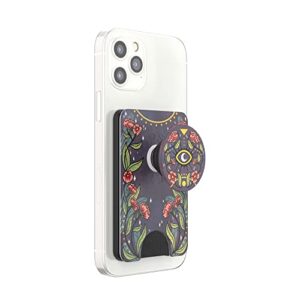 popsockets: phone wallet with expanding grip, phone card holder, wireless charging compatible, wallet for magsafe – floral bohemian