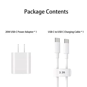 20W USB-C Charger for iPad Pro 12.9-inch 5th 4th 3rd Generation 11-inch 1st 2nd 3rd (2021/2020/2018) Compatible with Google Pixel 5 5a 4 XL 3a PD Fast Power Adapter