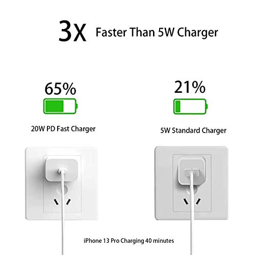 20W USB-C Charger for iPad Pro 12.9-inch 5th 4th 3rd Generation 11-inch 1st 2nd 3rd (2021/2020/2018) Compatible with Google Pixel 5 5a 4 XL 3a PD Fast Power Adapter