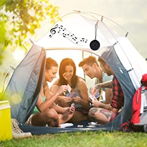 Holiday Super Mini Portable Bluetooth Speaker,Microphone, TWS Stereo Pairing for Home Outdoor Travel Camping Gifts (Black)