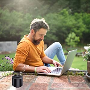 Holiday Super Mini Portable Bluetooth Speaker,Microphone, TWS Stereo Pairing for Home Outdoor Travel Camping Gifts (Black)
