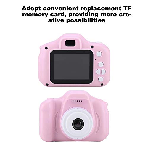 Multi-Language X2 Mini Portable 2.0 inch IPS Color Screen Children's Digital Camera HD 1080P Camera with Photo/Video Function for Children (Pink)
