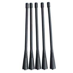 5pcs 400-470 mhz uhf antenna is compatible with motorola ht1250 cp040 cp185 cp200 cp200d cp200xls gp300 ex500 ex600ct250 pr400 ht750 6.6 inch(16.8cm)