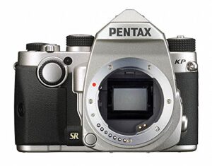 pentax kp silver body 24.32 ultra-compact weatherproof dslr with 3″ lcd, (silver)