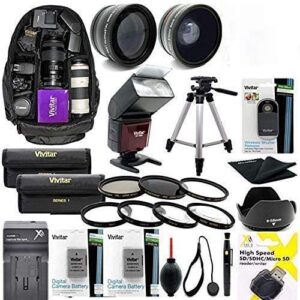 giant all you need hd accessory kit for canon eos rebel sl2 canon eos rebel sl3 backpack tripod wide angle lens zoom lens flash lp-e17 batteries charger remote lens hood