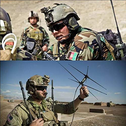 48.8 Inch ABBREE Army Game Foldable Tactical Outdoor Sports Dual Band 2M/70CM 144/430MHz Antenna for Baofeng UV-5R UV-82 BF-F8HP GT-3TP Ham GMRS Two Way Radio