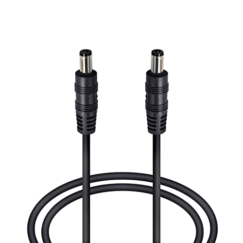 FlexSolar DC5521 Solar Connector Cable Male to Male 5.5x2.1mm Power Adapter Cable for Power Station, Surveillance Camera, LED Display, IP Camera, DVR, Router, Invoice Printer