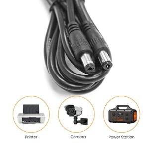 FlexSolar DC5521 Solar Connector Cable Male to Male 5.5x2.1mm Power Adapter Cable for Power Station, Surveillance Camera, LED Display, IP Camera, DVR, Router, Invoice Printer